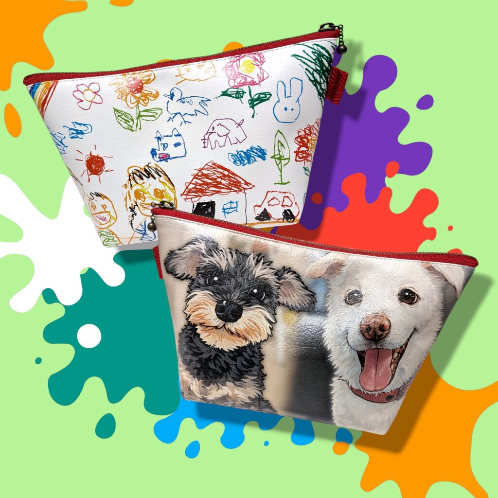 ペットや家族写真でオリジナルポーチ作り